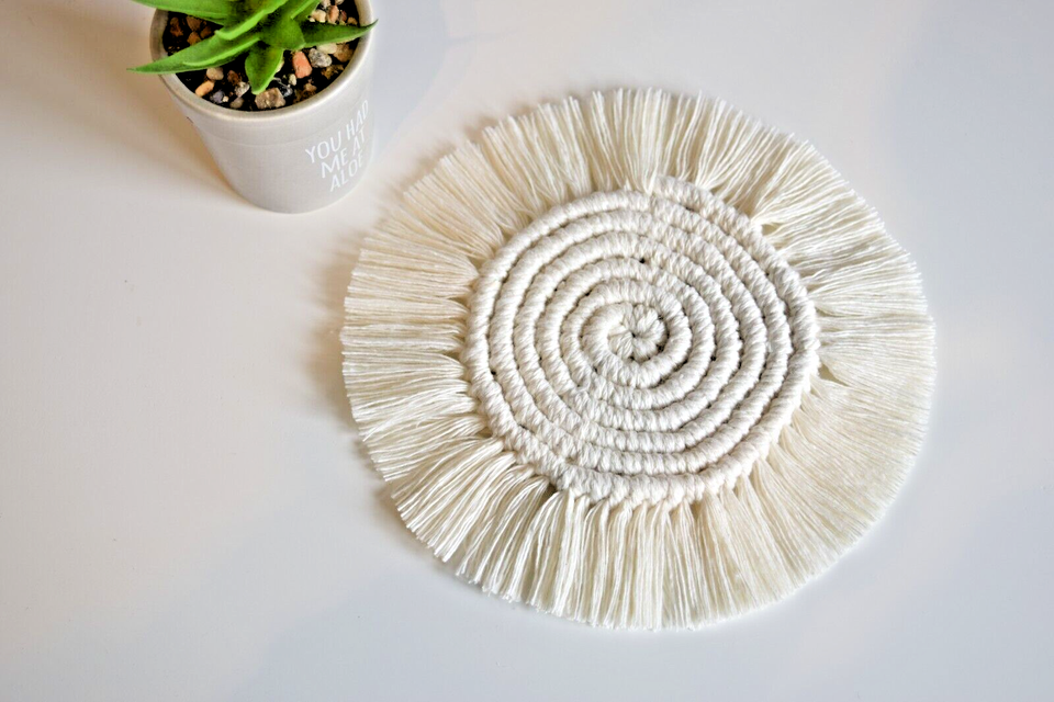 Macrame Round Coasters Set