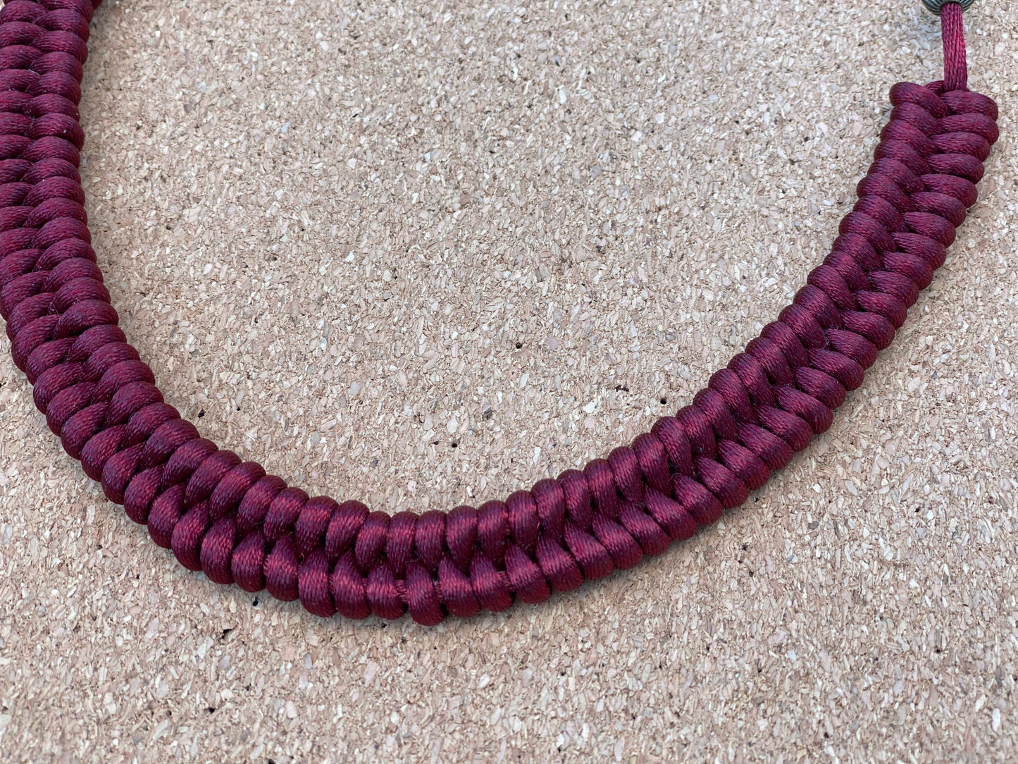 Handmade Boho Macrame Statement Chunky Necklace, Cotton Anniversary, 18th birthday gift