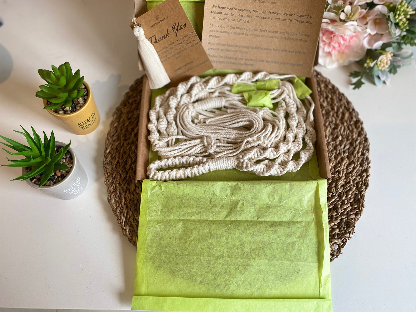 Macrame Plant Hanger Indoor for small pots