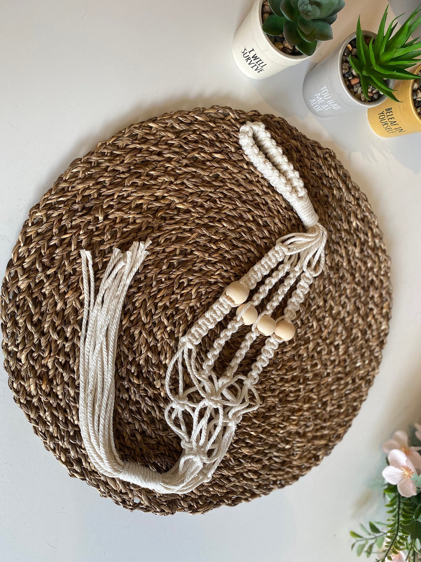 Macrame Plant Hanger Indoor for small pots