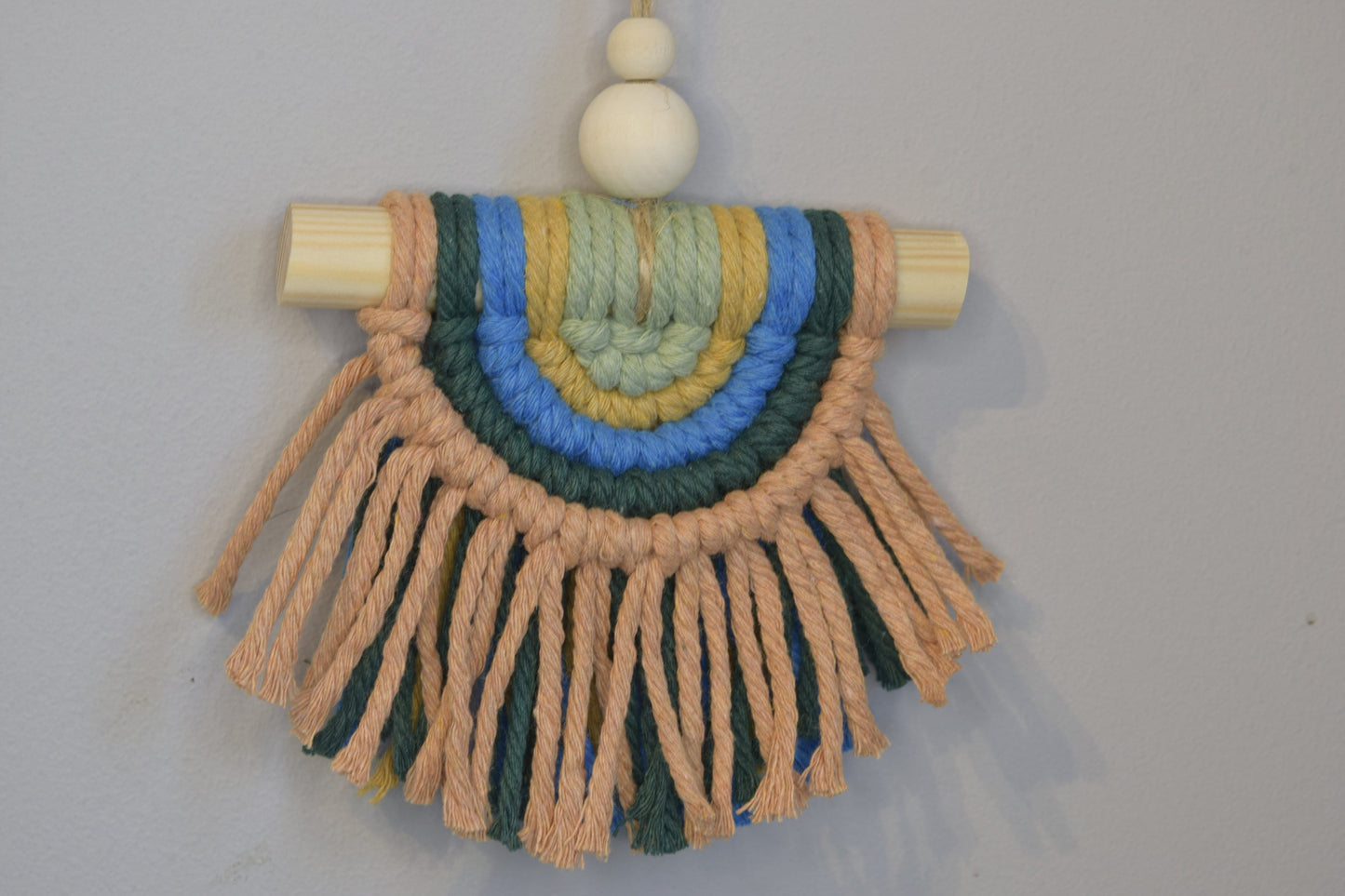 Semi Circle Rainbow Macrame Wall Hanging
