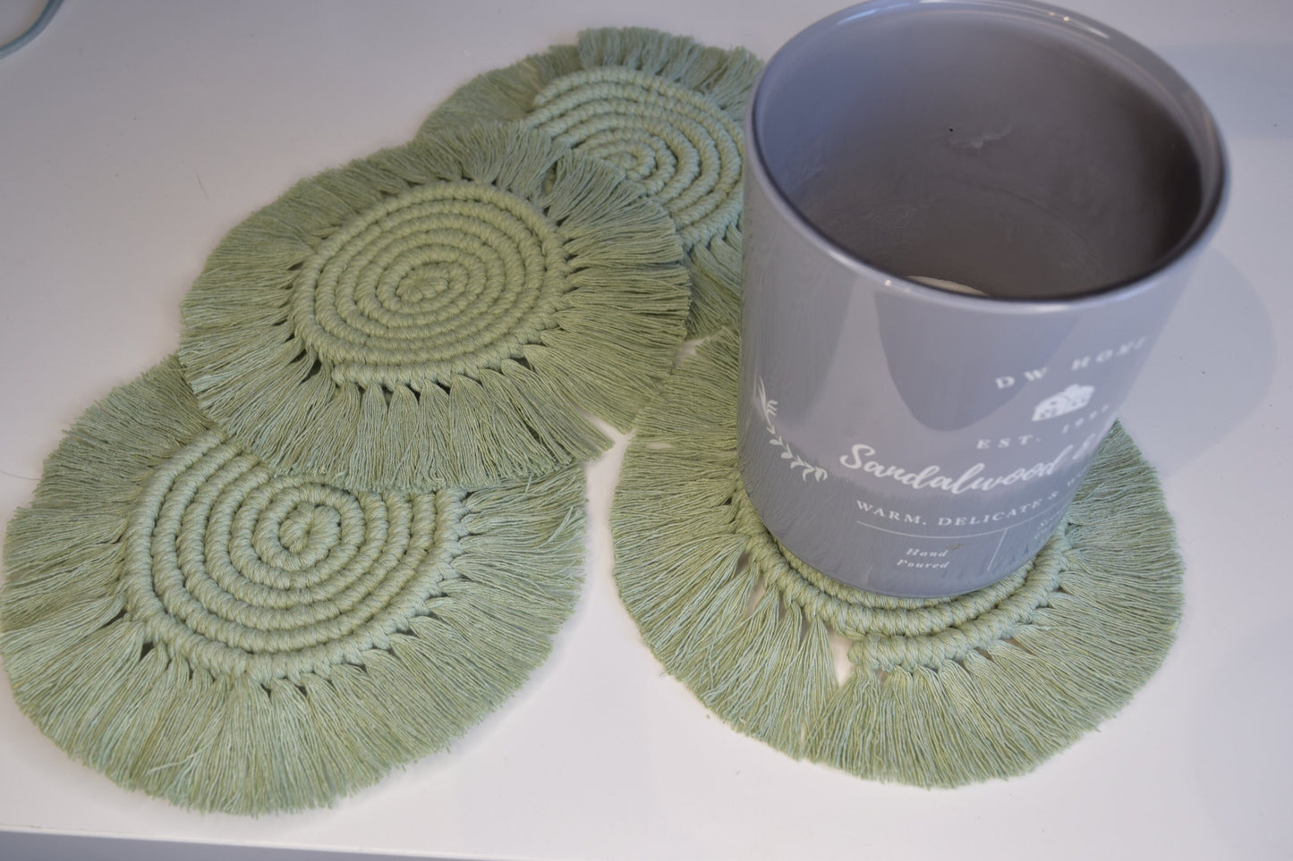 Macrame Round Coasters Set