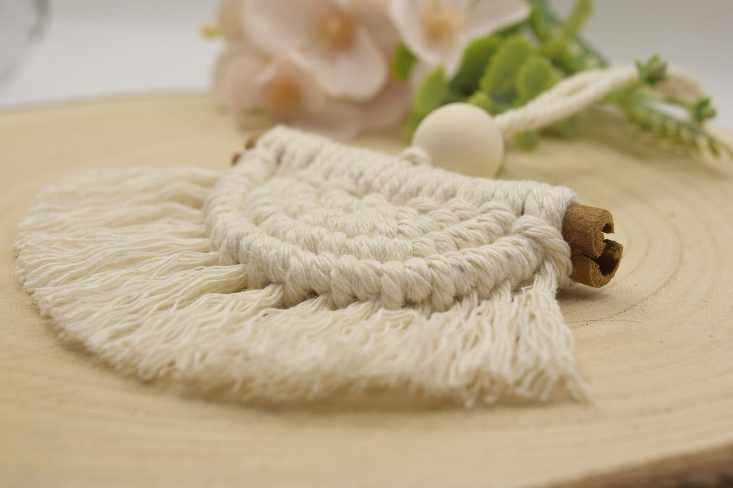 Mini Macrame Cinnamon Stick Wall Hanging