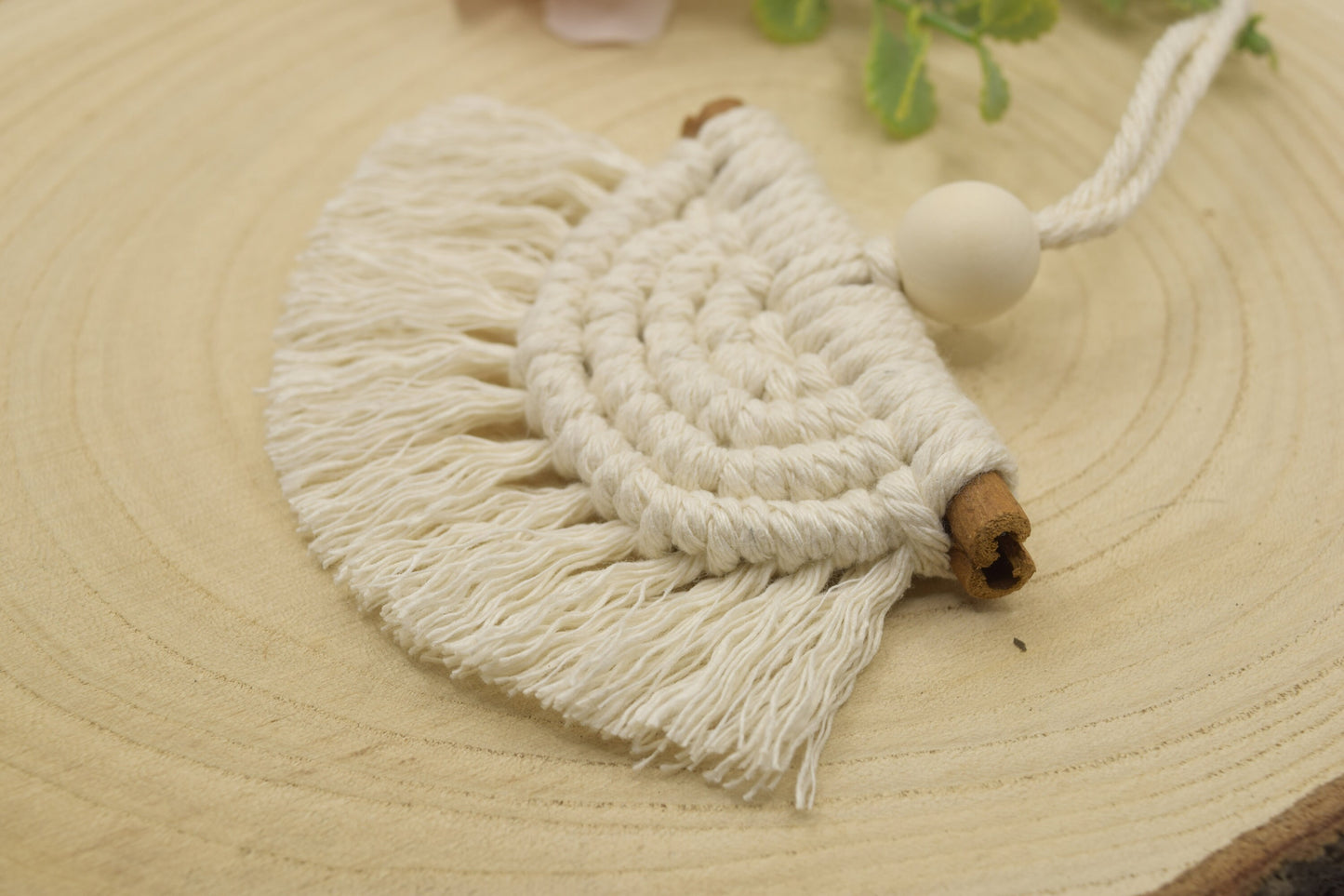 Mini Macrame Cinnamon Stick Wall Hanging