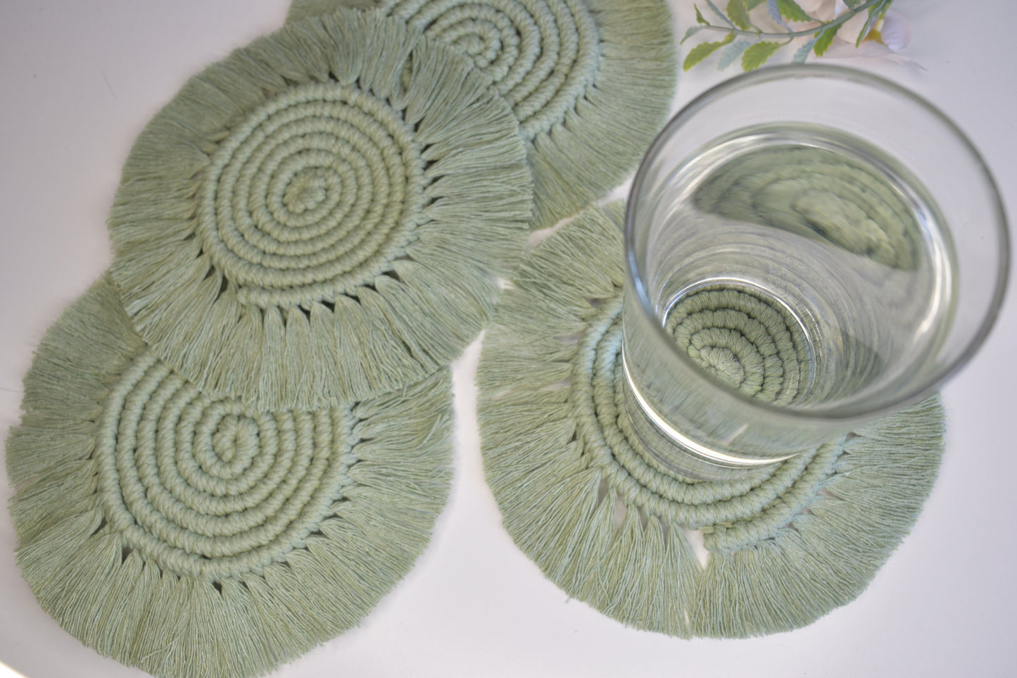 Macrame Round Coasters Set