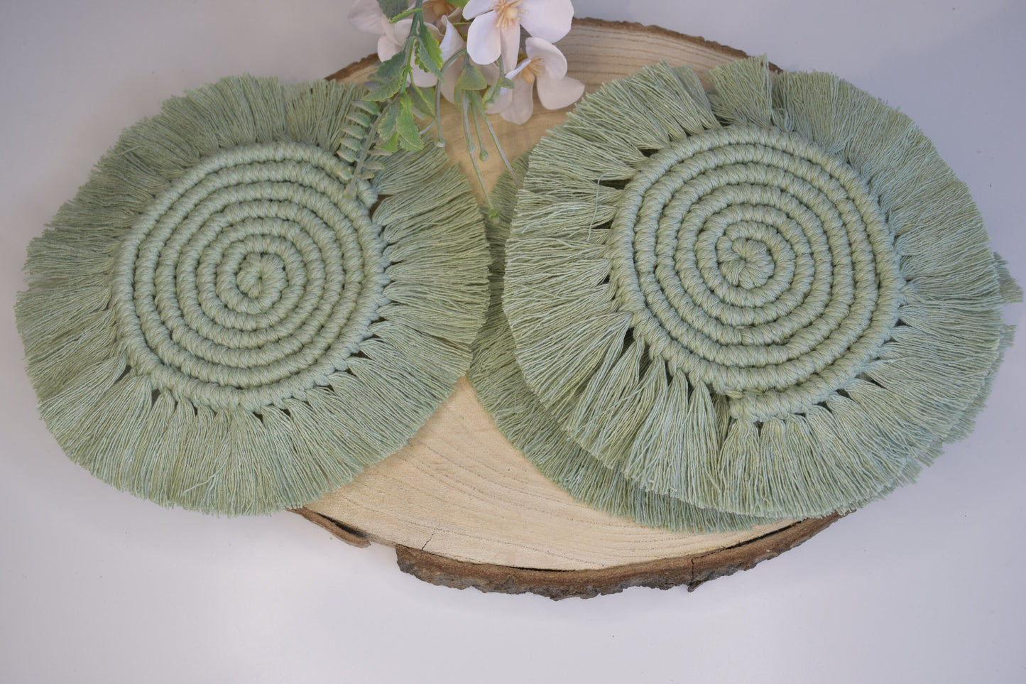 Macrame Round Coasters Set