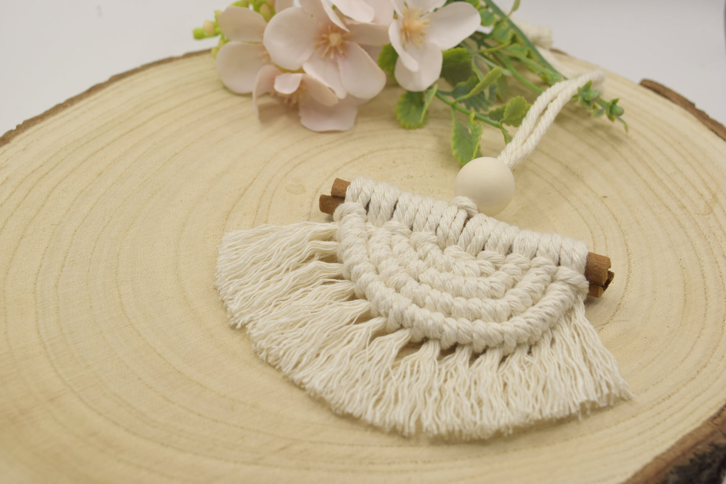 Mini Macrame Cinnamon Stick Wall Hanging
