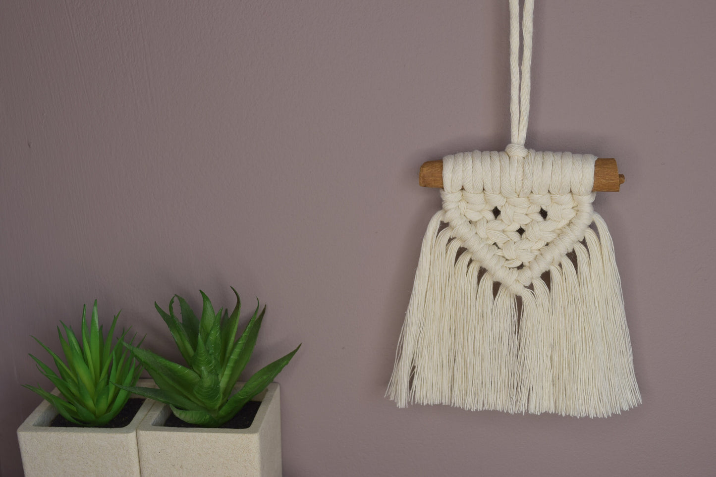Mini Macrame Christmas Cinnamon Stick Hanging Ornaments