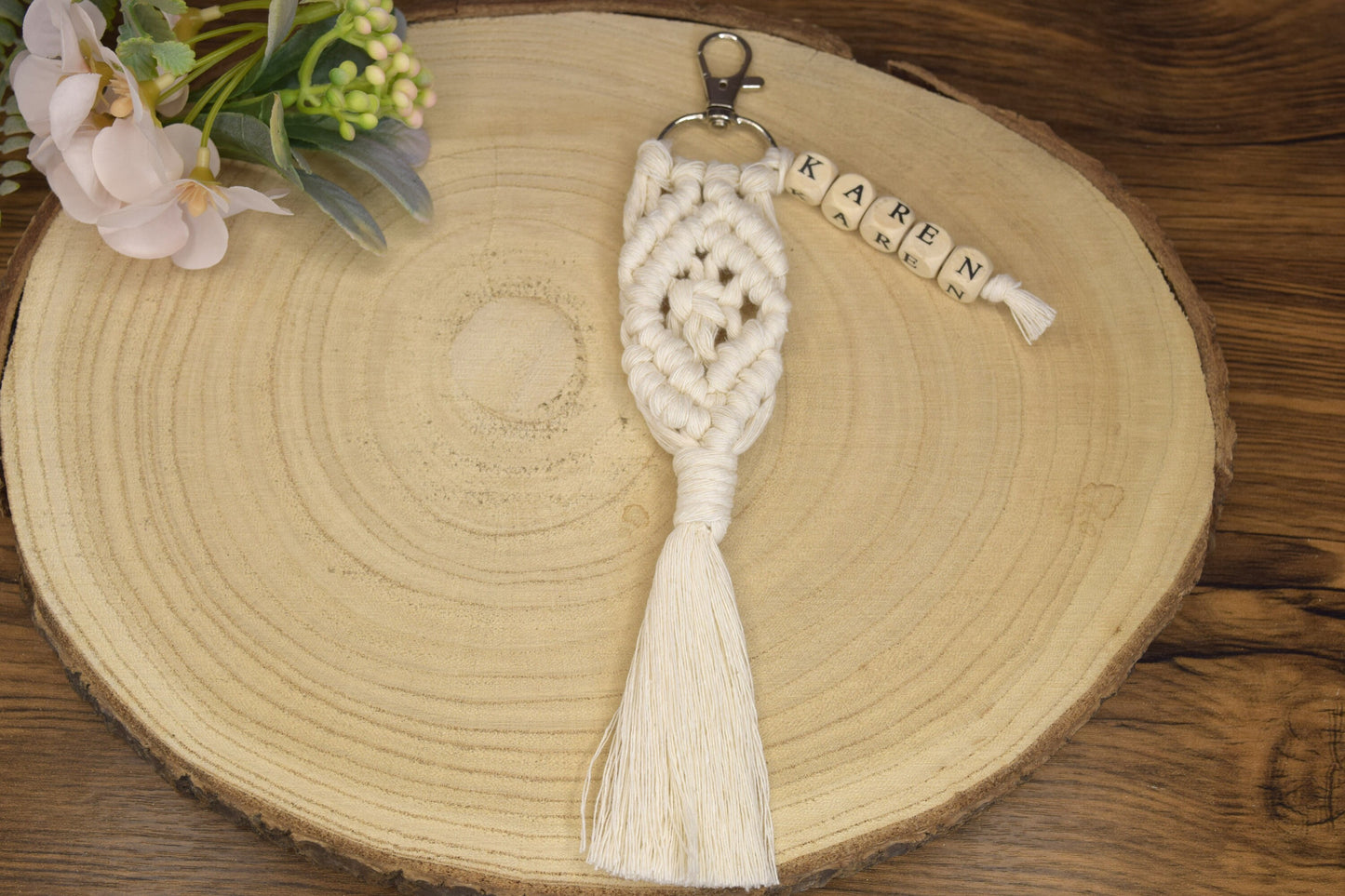 Personalised Gift Box for Her, Cotton Anniversary Gift, Valentine Gift Bundle, Custom Macrame Plant Hanger - Keyring - Bracelet Gift Package