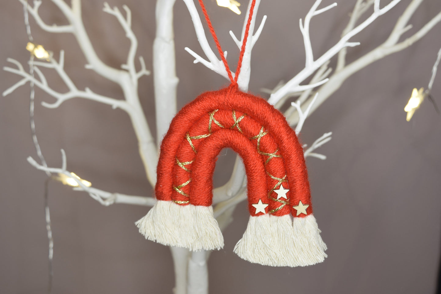 Handmade Rainbow Christmas Tree Ornaments