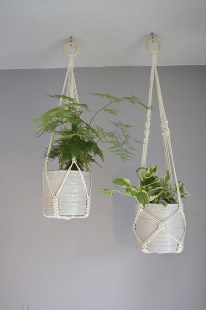 Indoor Macrame Plant Hanger with No Tassel