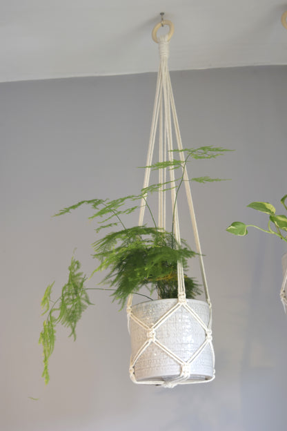 Indoor Macrame Plant Hanger with No Tassel