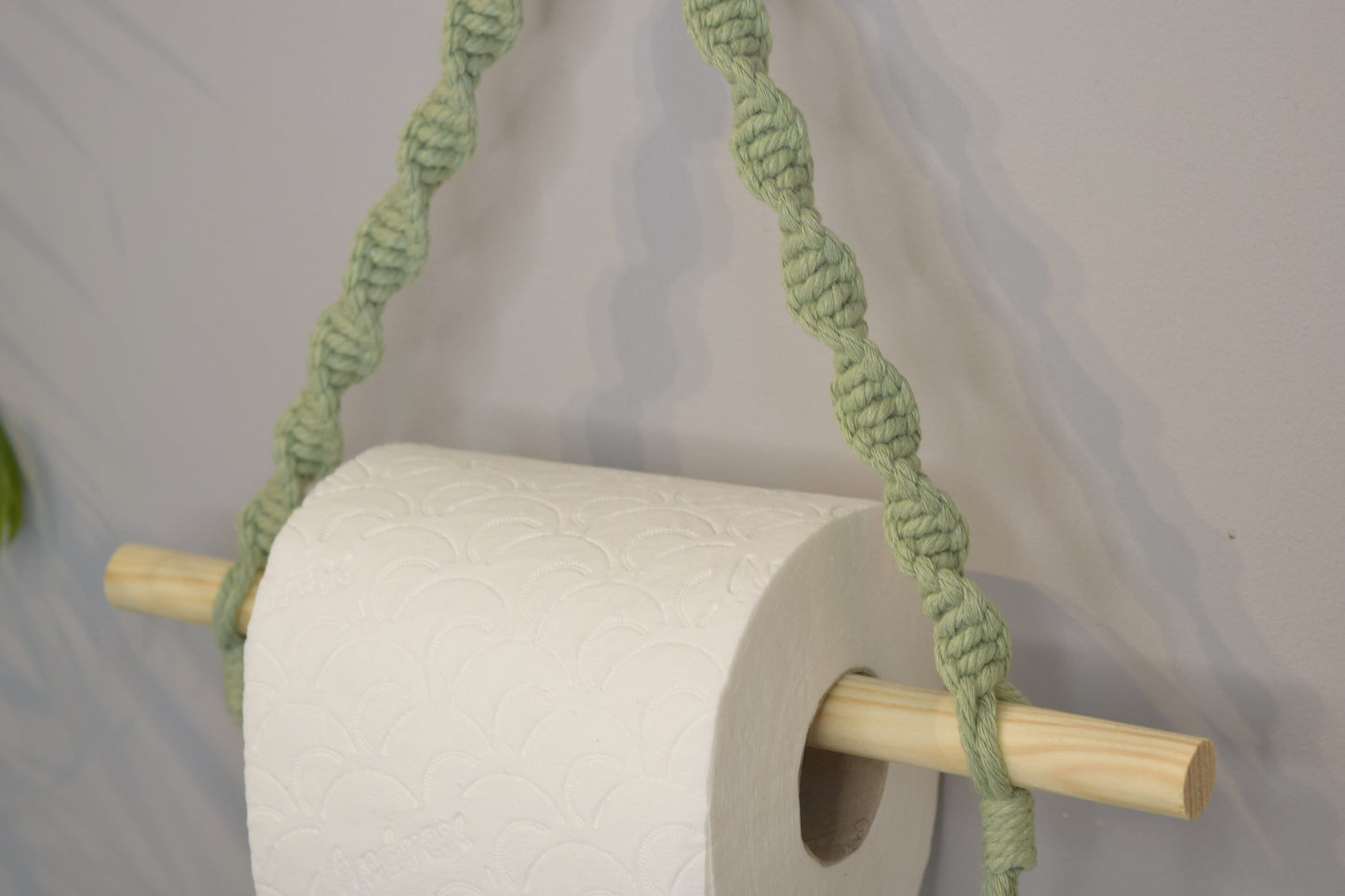 Sage Green Toilet Roll Holder Wall Mounted