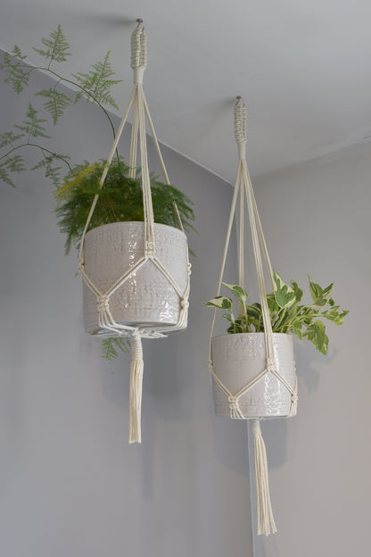 Indoor Macrame Plant Hanger with Tassel