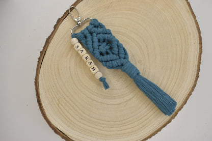 Personalised Macrame Keyring