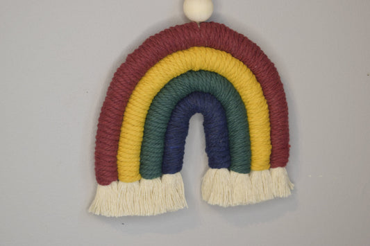 Pastel Rainbow Macrame Wall Hanging