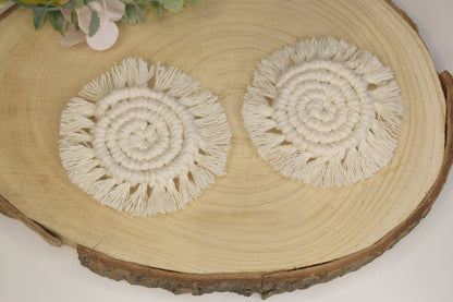 Macrame Car Coasters Set of 2