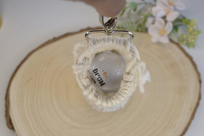 Small Drawstring Golf Ball Bag, Sustainable Golf Ball Pouch, Beige Golf Ball Holder Keychain, Portable Golf Ball Storage Bag With Hook