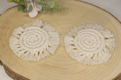 Macrame Car Coasters Set of 2