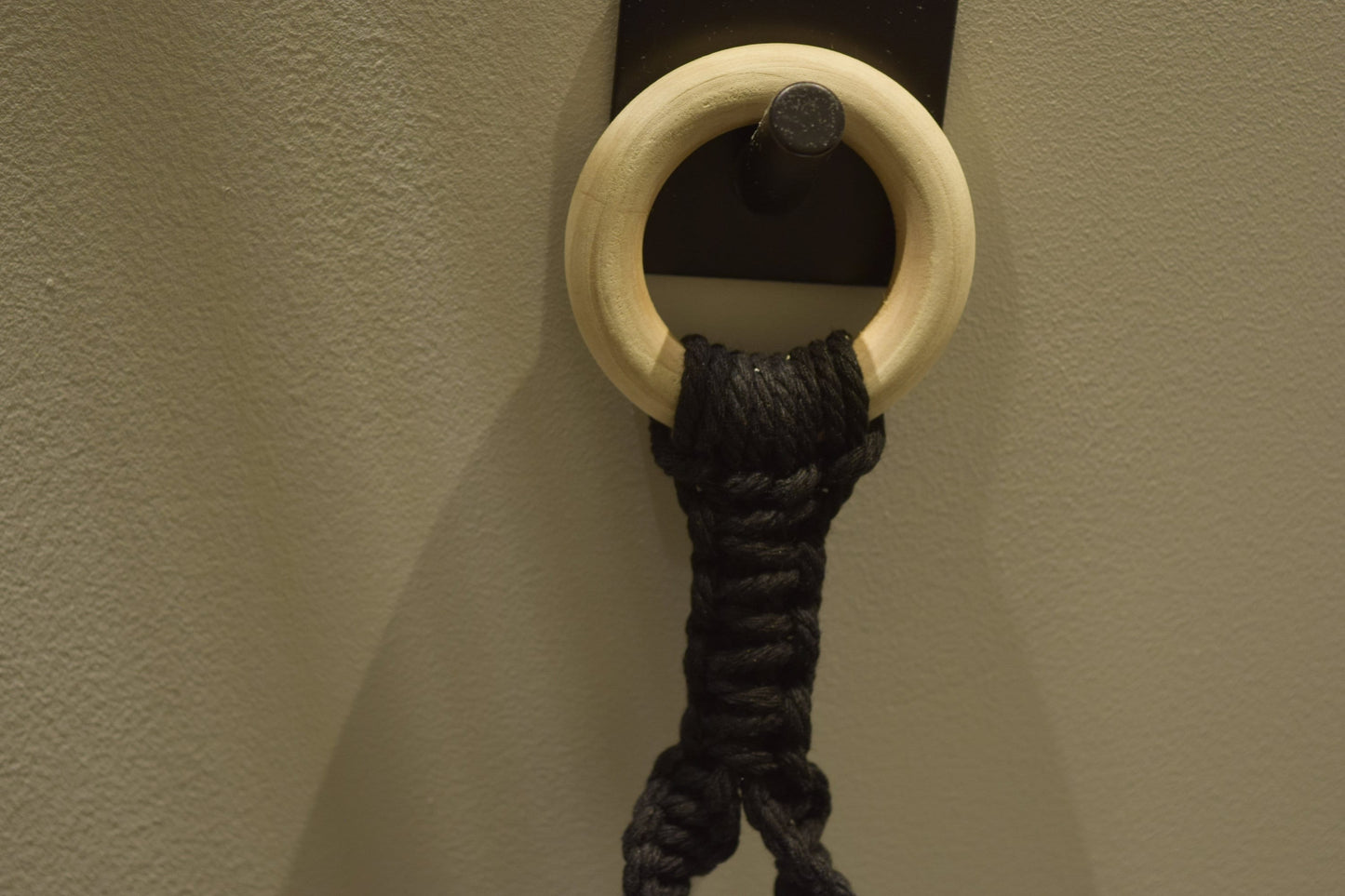 Black Macrame Toilet Roll Holder