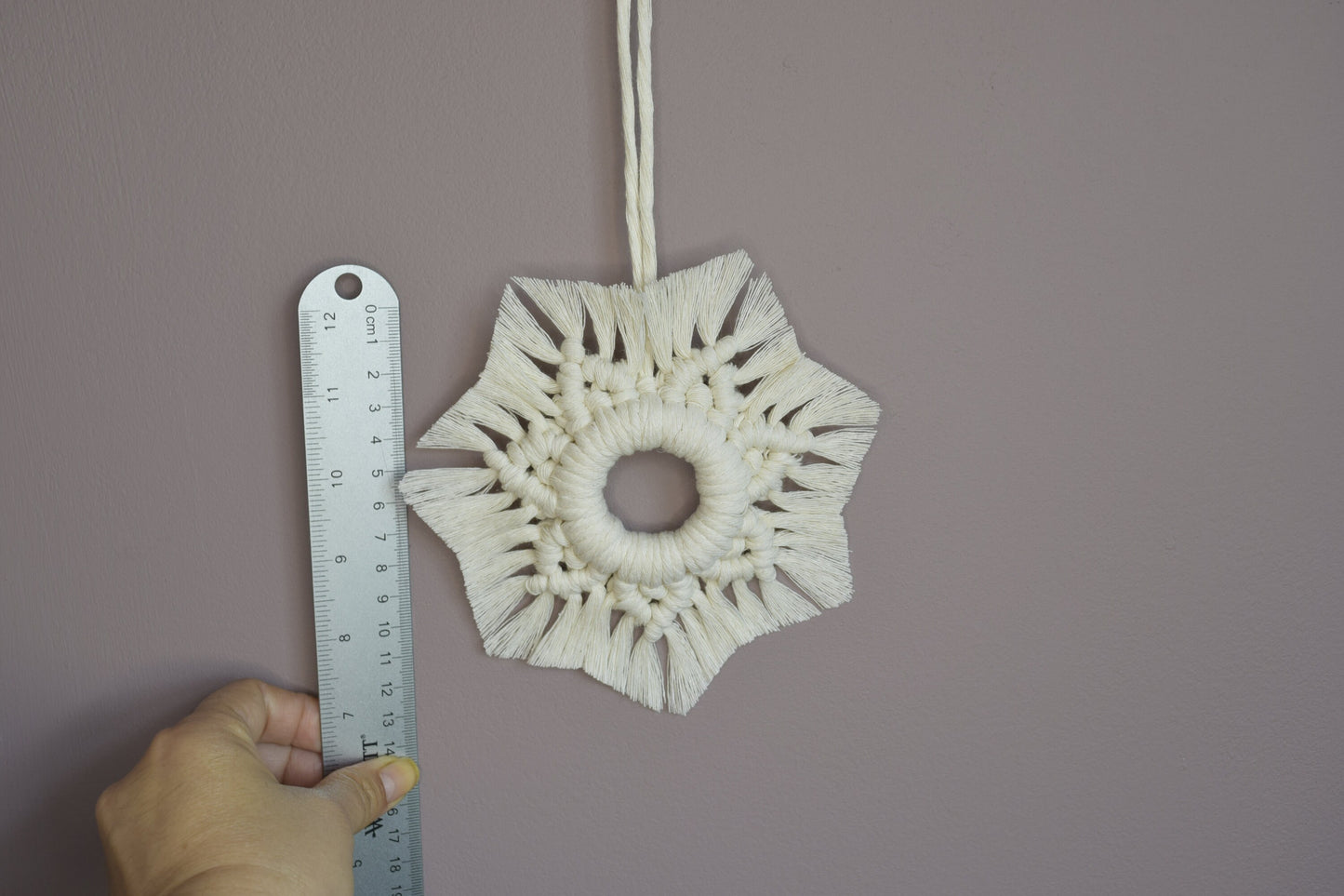 Mini Macrame Christmas Hanging Star Ornaments