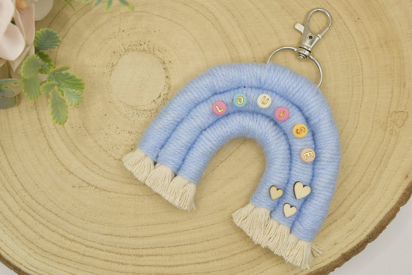 Personalised Rainbow Keyring