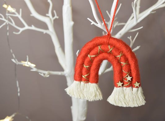 Handmade Rainbow Christmas Tree Ornaments