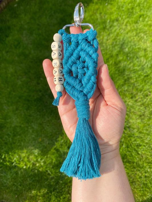 Personalised Macrame Keyring