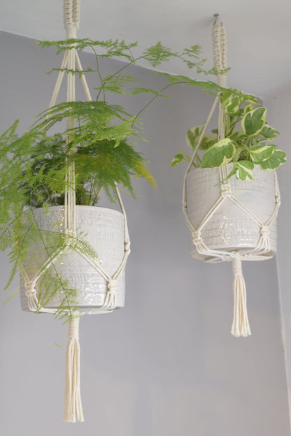 Indoor Macrame Plant Hanger with Tassel