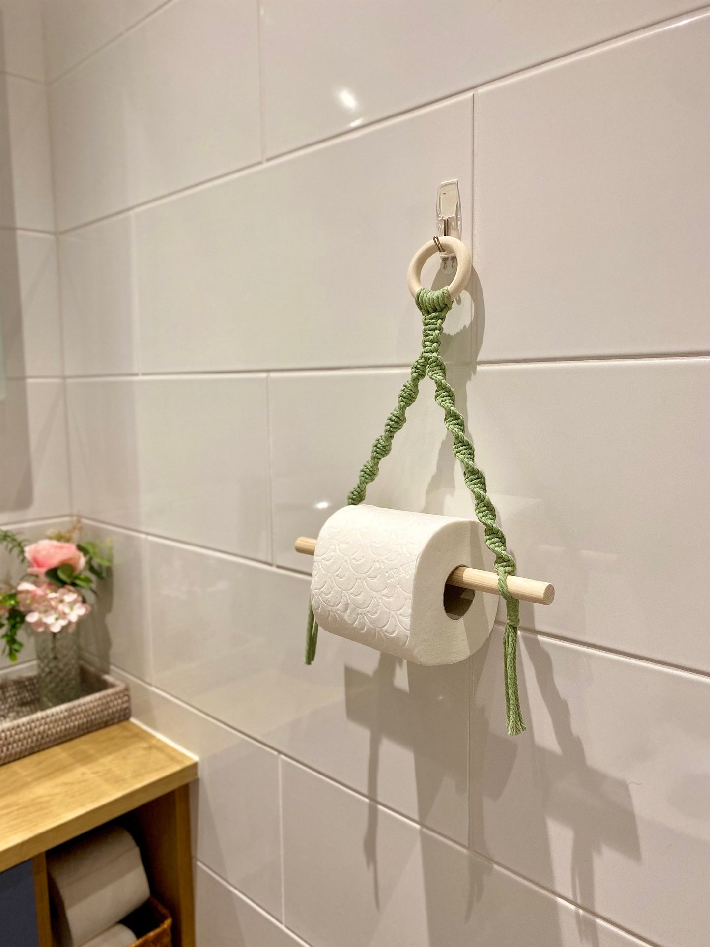 Sage Green Toilet Roll Holder Wall Mounted