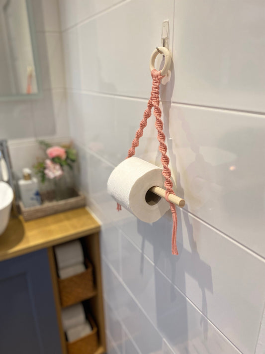 Pink Toilet Roll Holder Wall Mounted